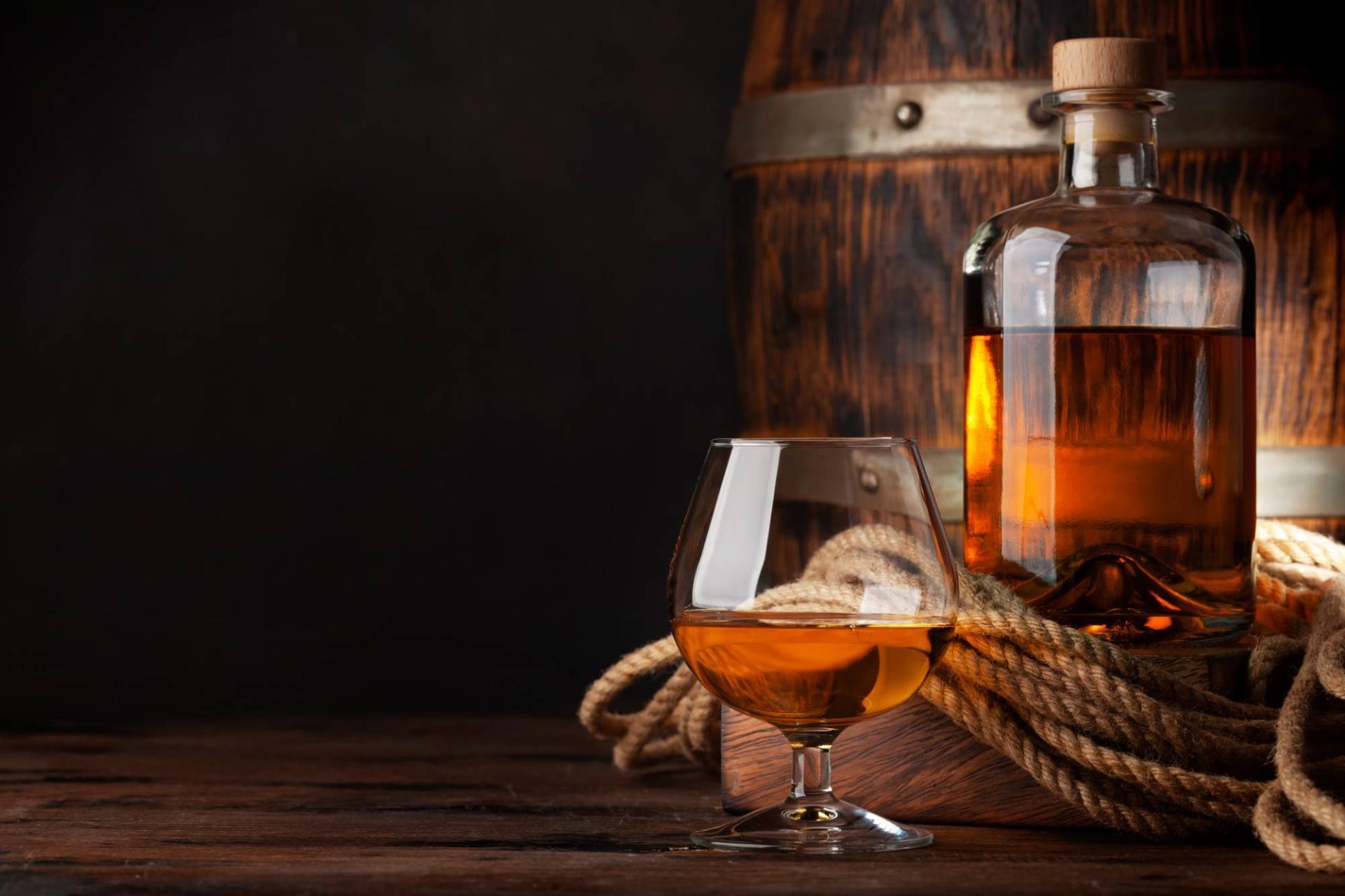 Une bouteille de rhum